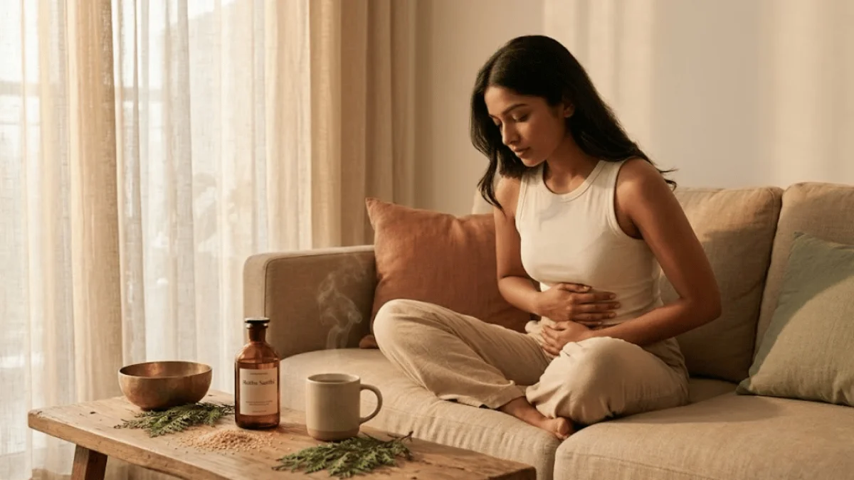 The Science of Soothing Period Cramps: How Ruthu Santhi Oil Relieves Dysmenorrhea Naturally