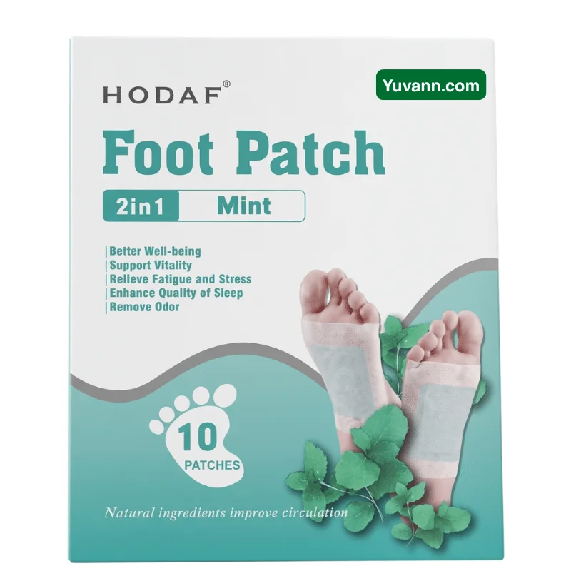 HODAF 2-in-1 Mint Detox Foot Patch (10 Patches Pack) – Stress & Fatigue Relief