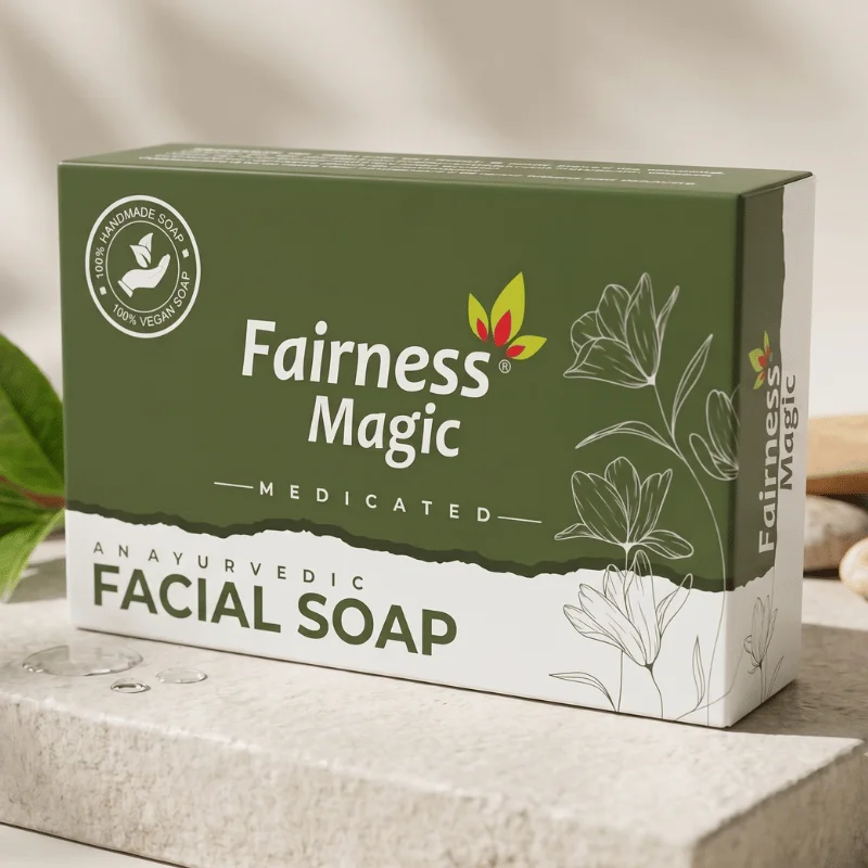 Fairness Magic Medicated Ayurvedic Facial Soap (Handmade & Vegan) – 60g