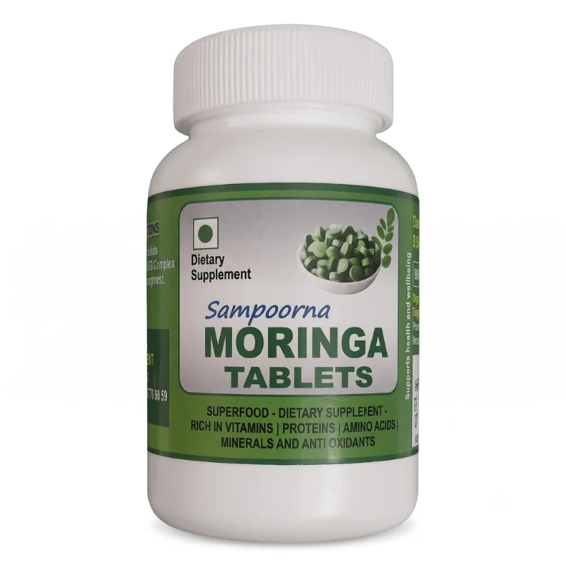 Sampoorna Organic Moringa Leaf Tablets (500mg) – 100% Pure Superfood