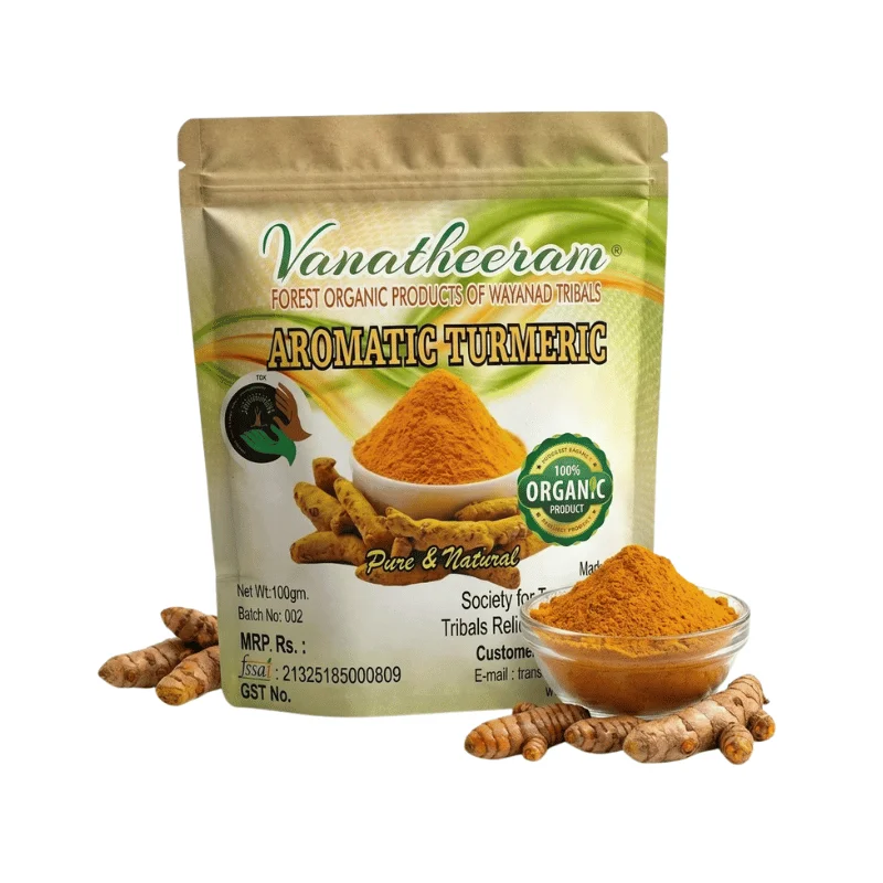 Vanatheeram® Aromatic Turmeric – Pure Kasthuri Manjal Powder (100g)