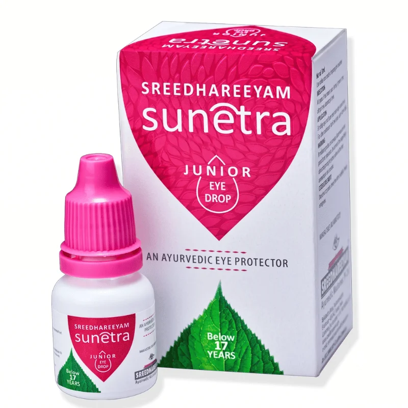Sreedhareeyam Sunetra Junior Ayurvedic Eye Drops (For Below 17 Years) – 10ml