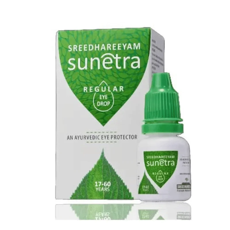 Sreedhareeyam Sunetra Regular Ayurvedic Eye Drops (Daily Eye Care & Strain Relief) – 10ml