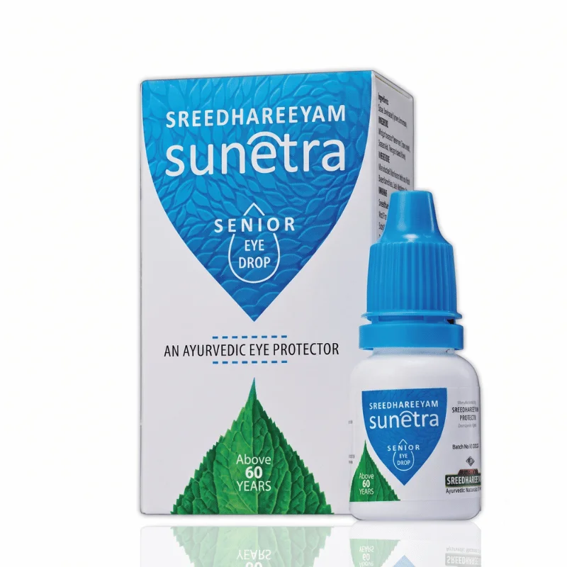 Sreedhareeyam Sunetra Senior Ayurvedic Eye Drops (Age-Related Eye Care, Above 60 Years) – 10ml
